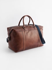 Brown Leather Holdall Bag - Image 5 of 7