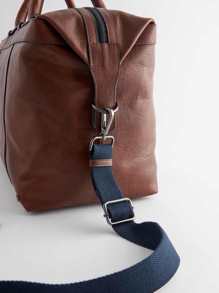 Brown Leather Holdall Bag - Image 7 of 7
