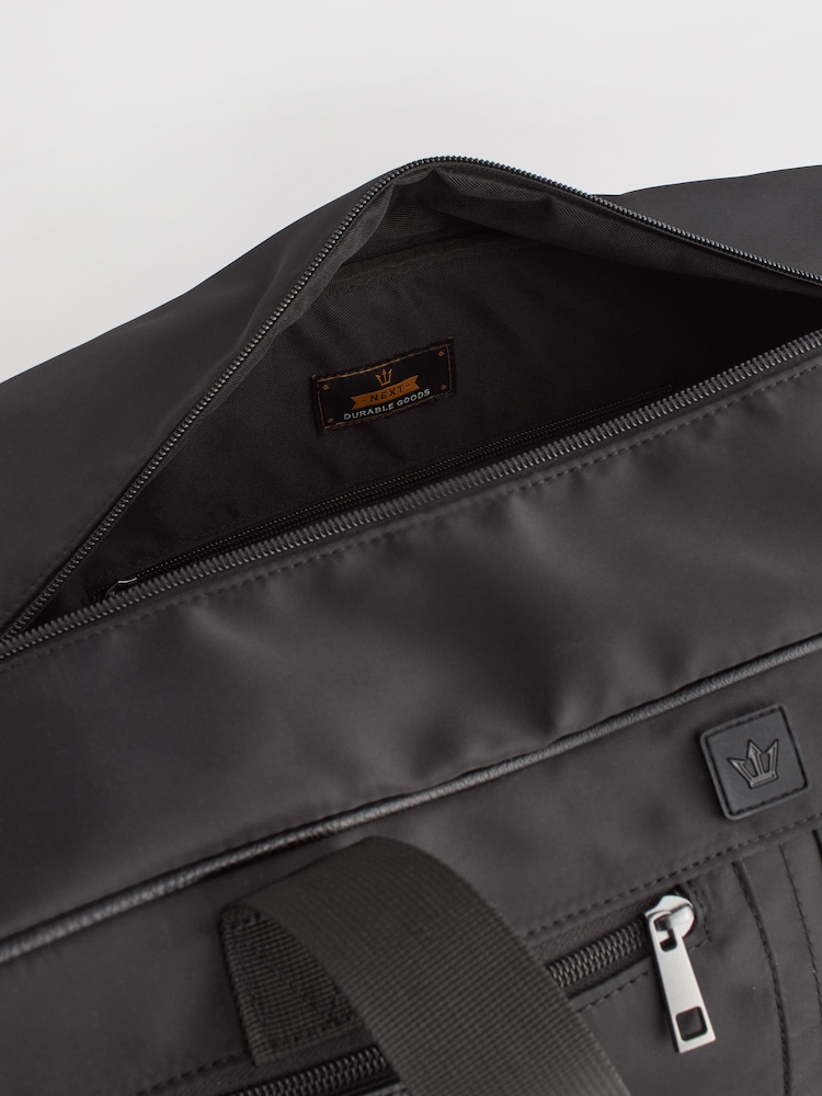 Black Nylon Holdall Luggage Bag - Image 10 of 10