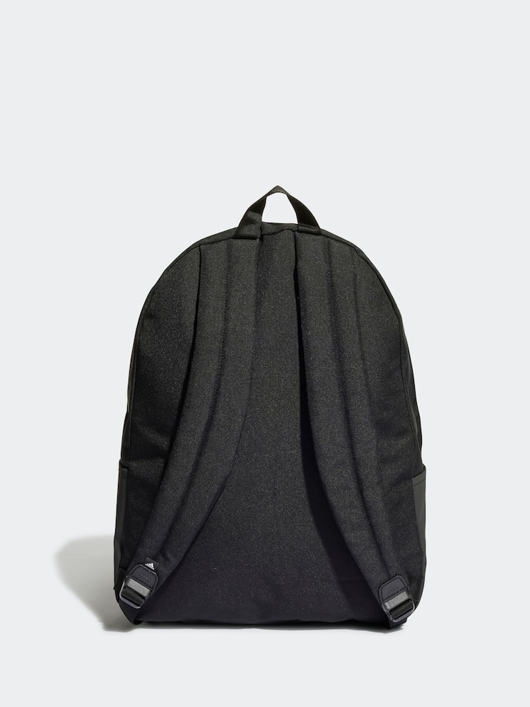 adidas Black Classic Badge of Sport 3-Stripes Backpack - Image 2 of 6