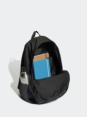 adidas Black Classic Badge of Sport 3-Stripes Backpack - Image 4 of 6
