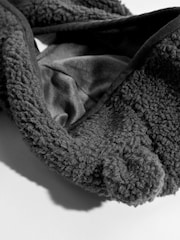 Charcoal Grey Teddy Baby Cosy Fleece Borg Jacket - Image 4 of 6