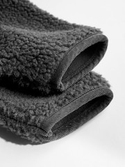Charcoal Grey Teddy Baby Cosy Fleece Borg Jacket - Image 6 of 6