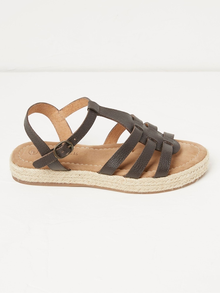 FatFace Brown Cage Adira Espadrille Sandals - Image 1 of 4
