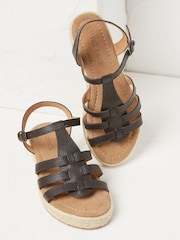 FatFace Brown Cage Adira Espadrille Sandals - Image 2 of 4