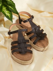 FatFace Brown Cage Adira Espadrille Sandals - Image 3 of 4