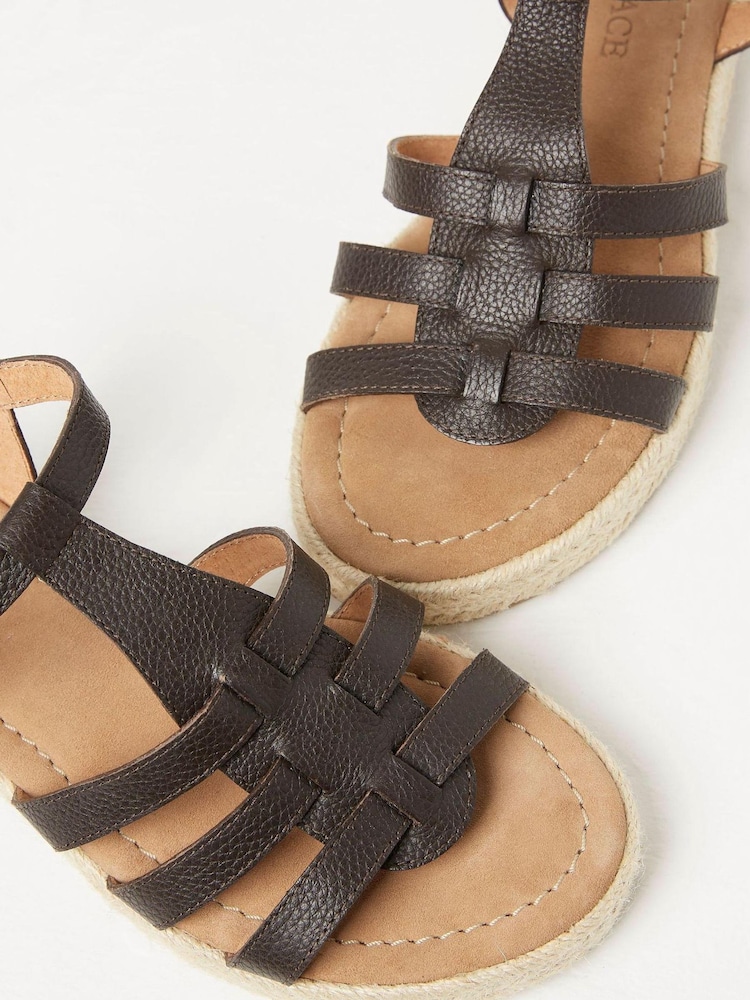 FatFace Brown Cage Adira Espadrille Sandals - Image 4 of 4