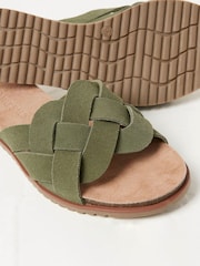 FatFace Green Andrea Weave Sandals - Image 4 of 4