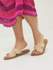 FatFace Natural Larissa Crochet Sandals - Image 1 of 6