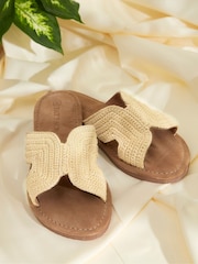 FatFace Natural Larissa Crochet Sandals - Image 3 of 6