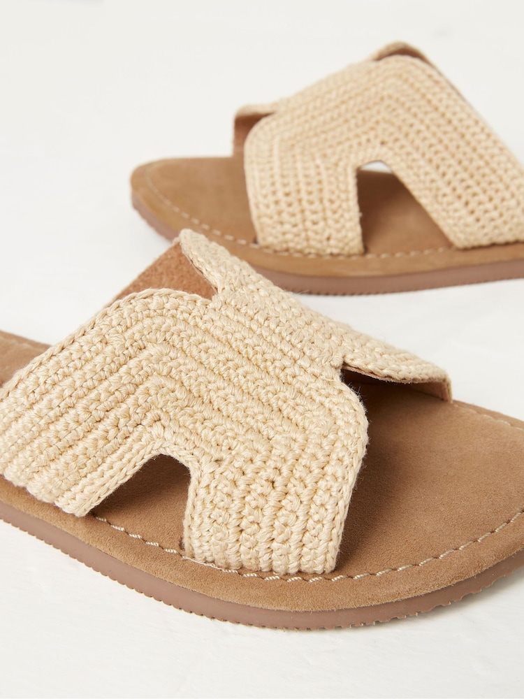 FatFace Natural Larissa Crochet Sandals - Image 6 of 6