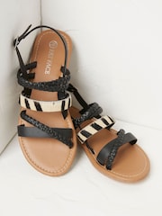 FatFace Black Zebra Xanthe Sandals - Image 3 of 4