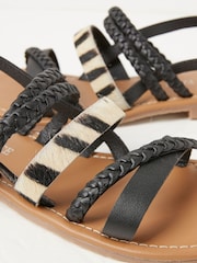 FatFace Black Zebra Xanthe Sandals - Image 4 of 4