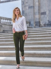 Pure Collection Washed Velvet Jeans - Image 2 of 3
