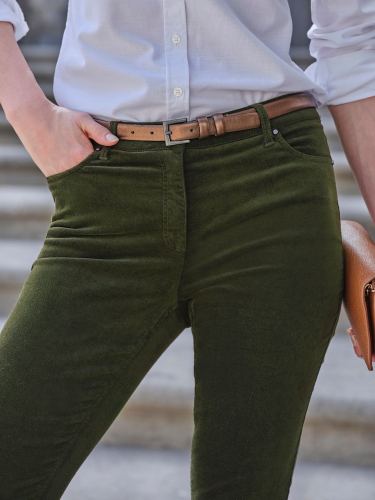 Pure Collection Washed Velvet Jeans - Image 3 of 3