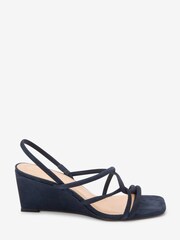 Navy Blue Signature Slingback Slim Wedges - Image 3 of 6