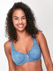 Anya Madsen Laura Blue Floral Underwire Non Padded Bra - Image 1 of 4