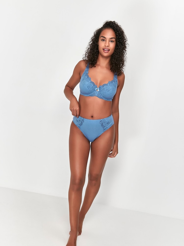 Anya Madsen Laura Blue Floral Underwire Non Padded Bra - Image 2 of 4