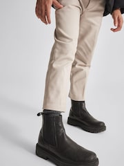 Reiss Black Taylor Junior Leather Chelsea Boots - Image 1 of 7