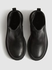 Reiss Black Taylor Junior Leather Chelsea Boots - Image 3 of 7