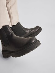 Reiss Black Taylor Junior Leather Chelsea Boots - Image 4 of 7