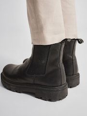Reiss Black Taylor Junior Leather Chelsea Boots - Image 5 of 7