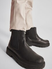 Reiss Black Taylor Junior Leather Chelsea Boots - Image 7 of 7