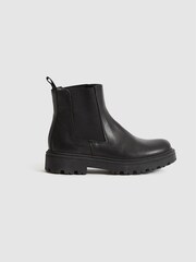 Reiss Black Taylor Junior Leather Chelsea Boots - Image 7 of 7