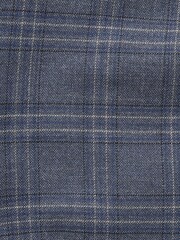 Mid Blue Trimmed Check Suit Jacket - Image 12 of 12