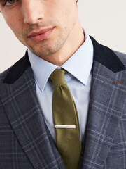 Mid Blue Trimmed Check Suit Jacket - Image 4 of 12