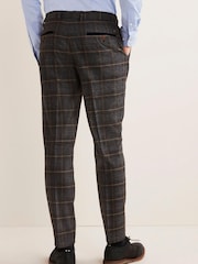 Grey/Blue Trimmed Prince of Wales Check Suit: Trousers - Image 3 of 8