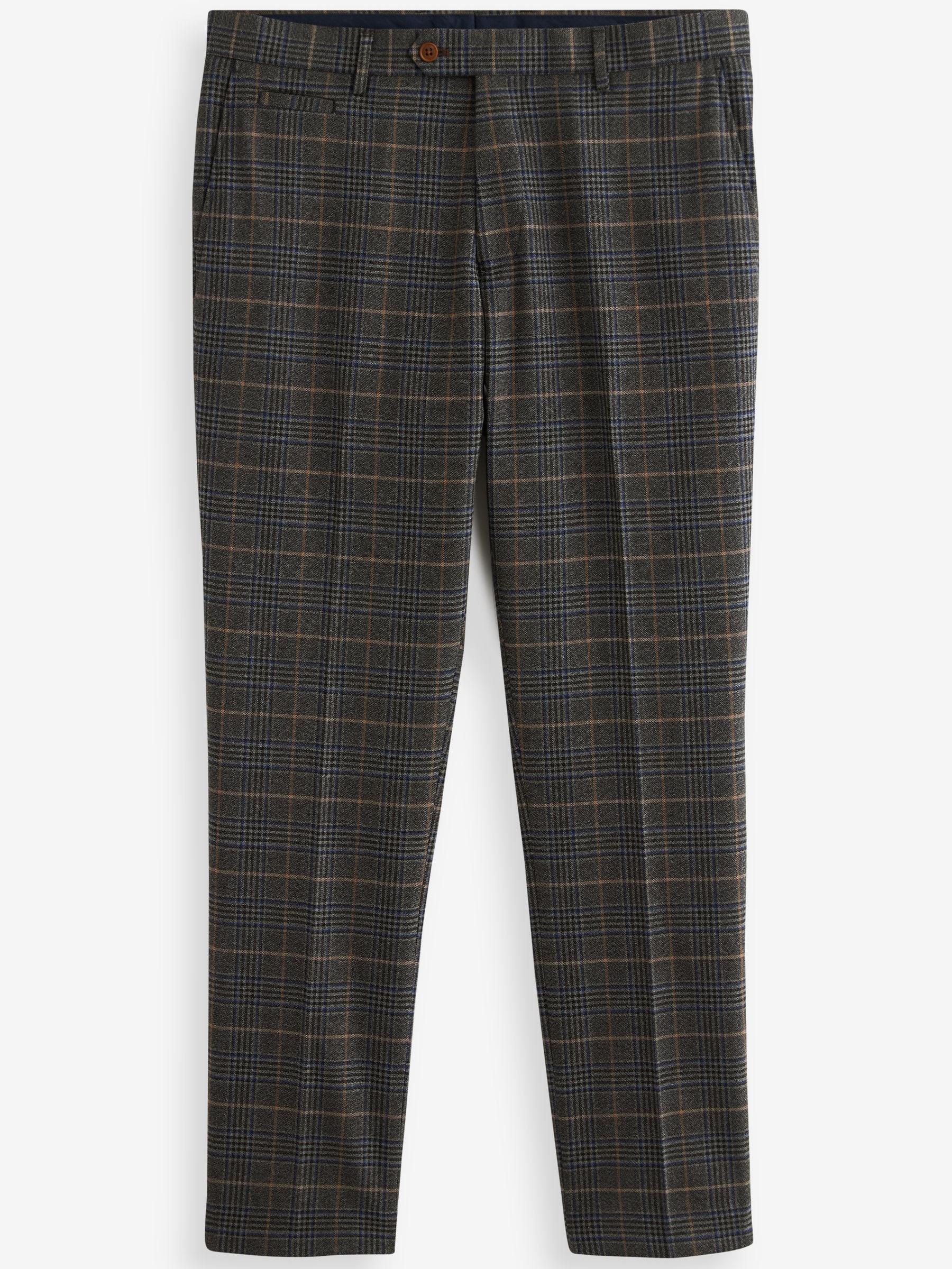 Buy Grey/Blue Trimmed Prince of Wales Check Suit: Trousers