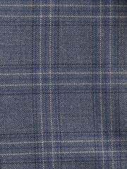Mid Blue Check Suit Waistcoat - Image 10 of 10