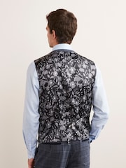 Mid Blue Check Suit Waistcoat - Image 4 of 10