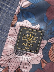 Mid Blue Check Suit Waistcoat - Image 9 of 10