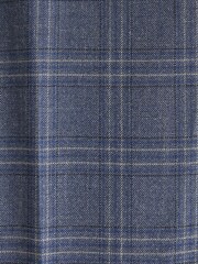 Mid Blue Trimmed Check Suit: Trousers - Image 9 of 9