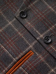 Grey/Brown Check Suit: Waistcoat - Image 10 of 11