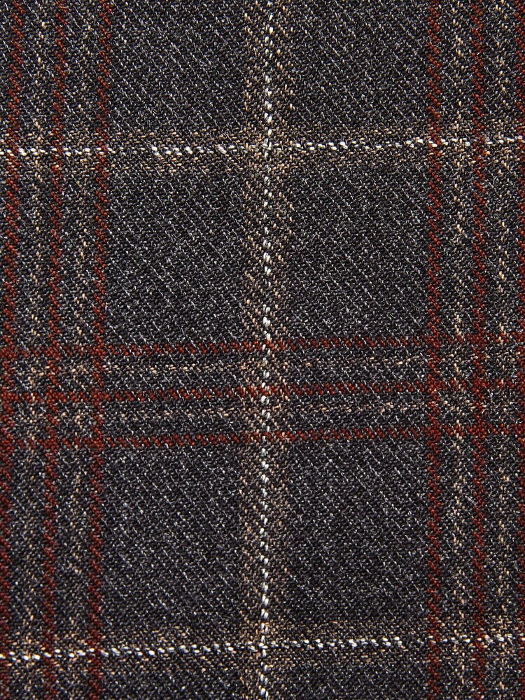 Grey/Brown Check Suit: Waistcoat - Image 11 of 11