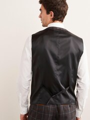 Grey/Brown Check Suit: Waistcoat - Image 2 of 11