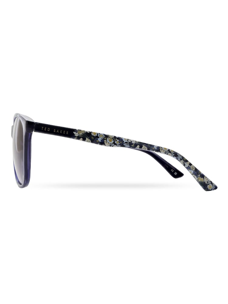 Azul - Gafas de sol Ted Baker Amie con templos estampados florales de Ted - Imagen 2 de 5