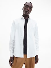 Calvin Klein White Slim Fit Poplin Stretch Shirt - Image 1 of 5
