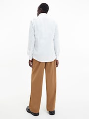 Calvin Klein White Slim Fit Poplin Stretch Shirt - Image 2 of 5