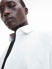 Calvin Klein White Slim Fit Poplin Stretch Shirt - Image 3 of 5