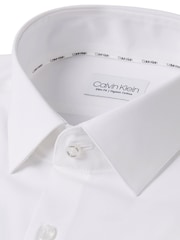 Calvin Klein White Slim Fit Poplin Stretch Shirt - Image 5 of 5
