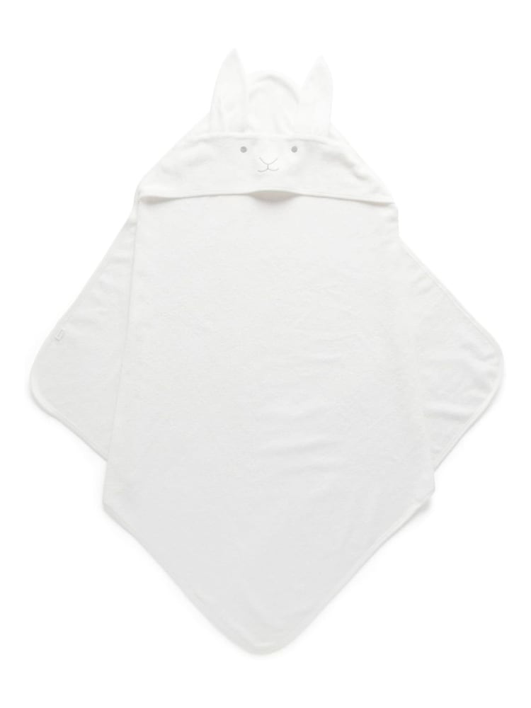 Purebaby White Cotton Hooded Towel - Image 1 of 2