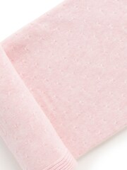 Purebaby Pink Essentials Blanket - Image 2 of 3