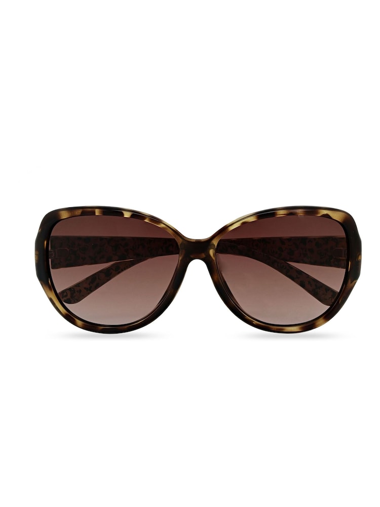 Gafas de sol modernas de gran tamaño para mujer con estampado floral exclusivo en las varillas de Ted Baker - Imagen 2 de 5