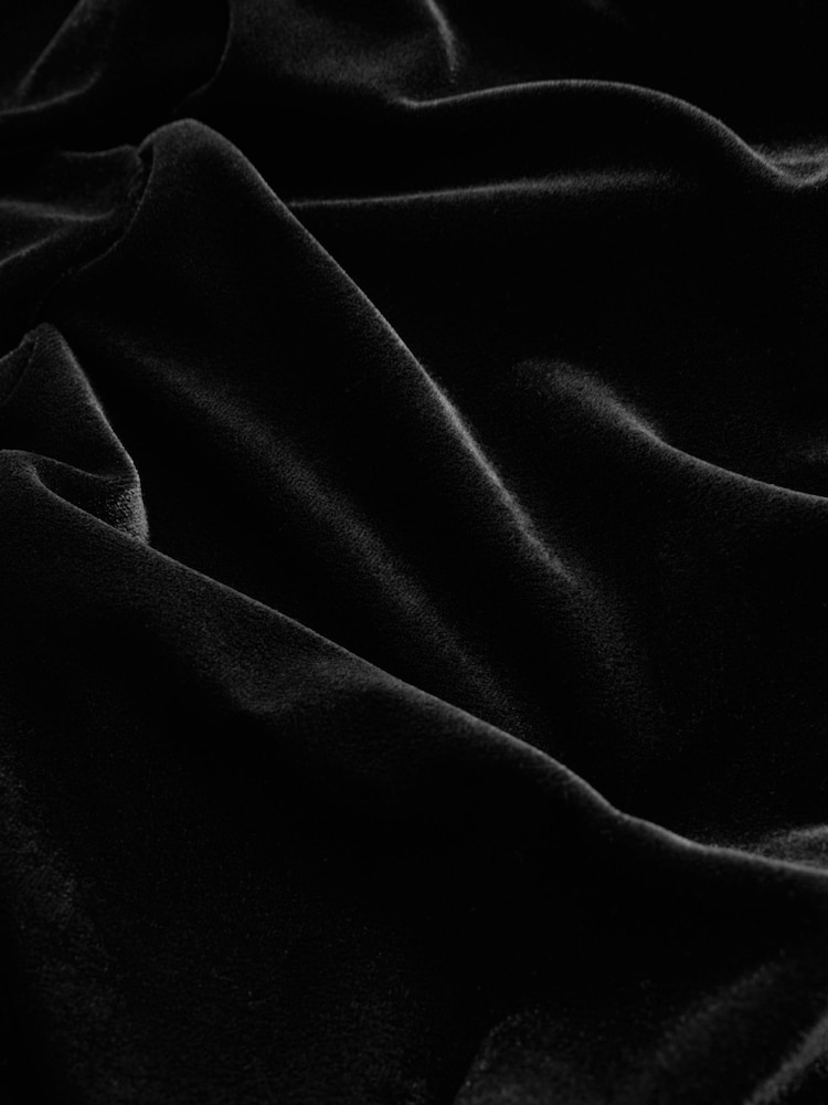 Black Velvet Midi Dress - Image 6 of 6