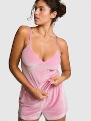 Victoria's Secret Pink Moonstone Pink Velvet Confetti Cami Pyjama Top - Image 2 of 3