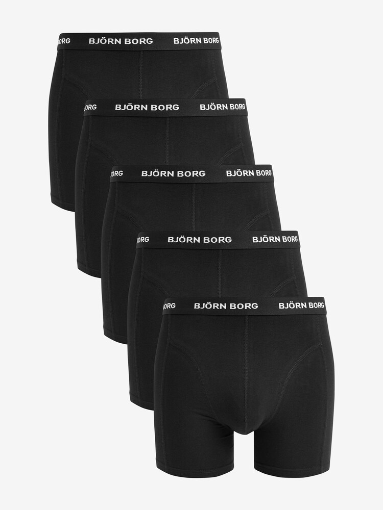Bjorn Borg Essential Black Boxers 5 Pack - Image 1 of 2